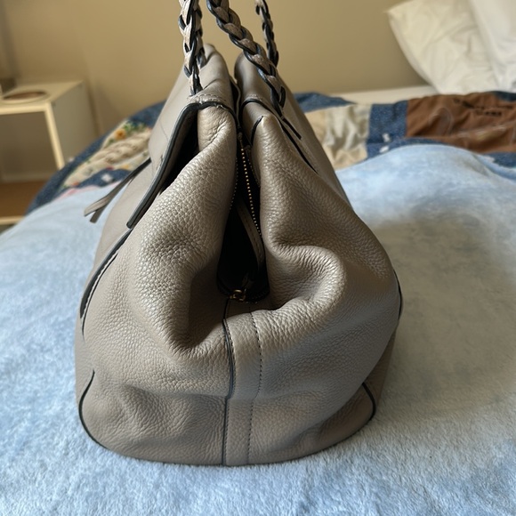 Tory Burch Half-Moon Satchel - French Grey + dust bag - Picture 6 of 16